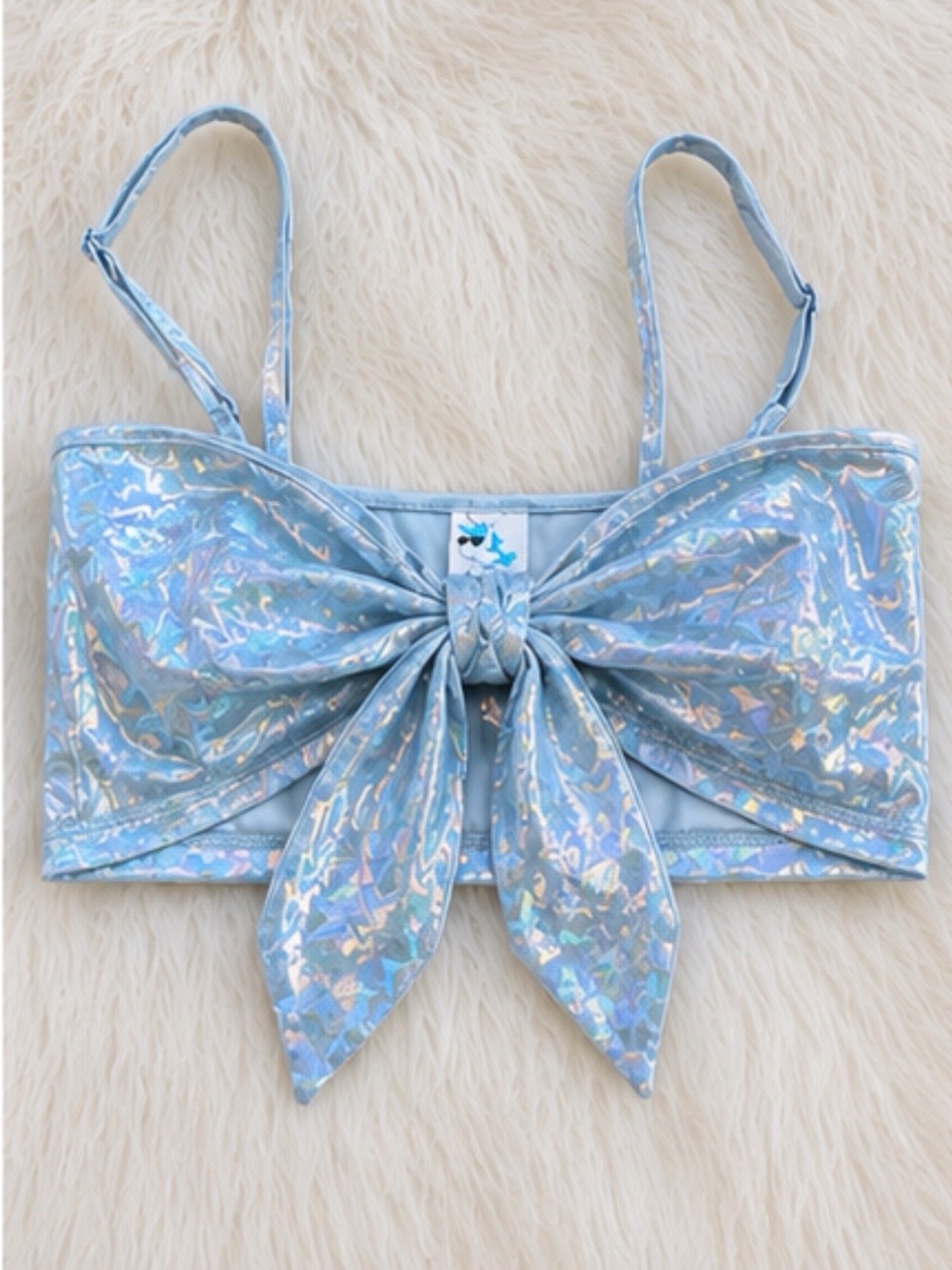 i heart raves Iridescent Crop Too